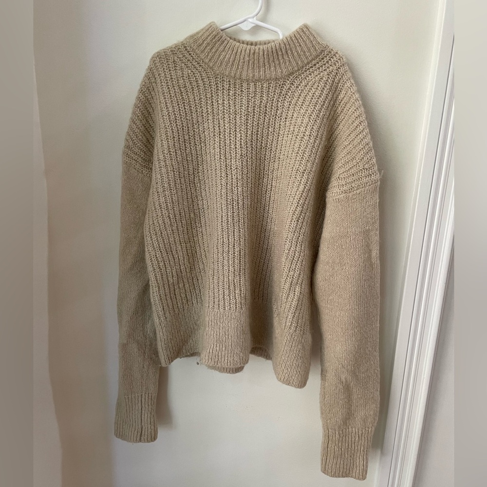& Other Stories beige mohair blend sweater